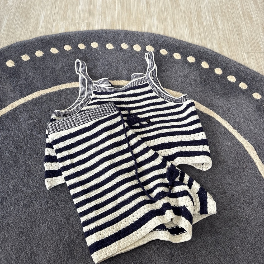 Striped Navy and White Set